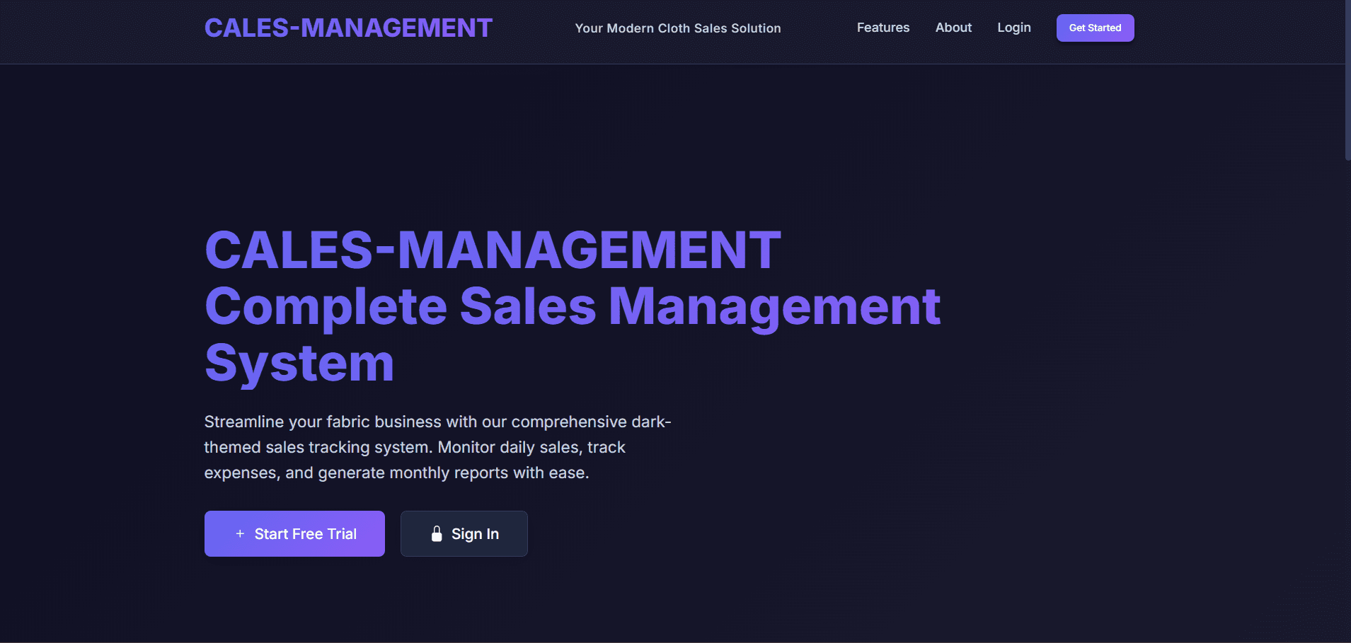 Cloth Sales Tracking